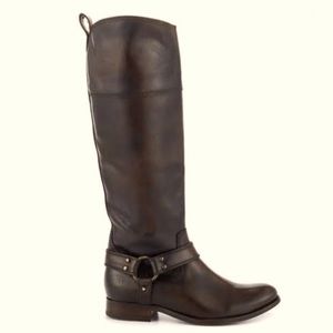 Melissa Harness Inside Zip Boot, Dark Brown, Size 7